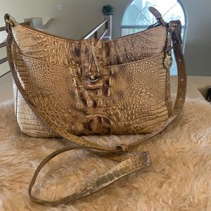 Light gold Brahmin with shoulder strap